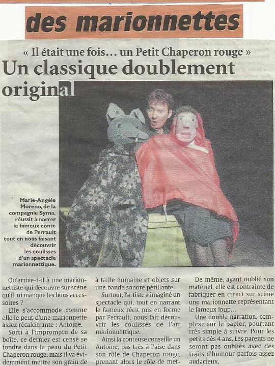 Il était une fois...un petit chaperon rouge                  Tout public à partir de 4 ANS  Durée du spectacle 45 Mn       