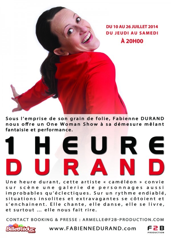 Une heure Durand -- One Woman Show	Tout Public