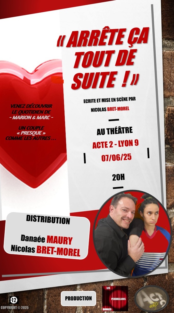 ARRÊTE CA TOUT DE SUITE ! 1h30 - LES PENDRILLONS ROUGES ARRÊTE CA TOUT DE SUITE ! 1h30 - LES PENDRILLONS ROUGES