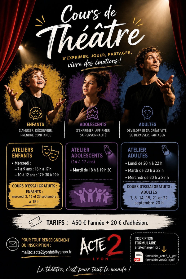 ATELIERS THEATRE / ENFANTS ATELIERS THEATRE / ENFANTS