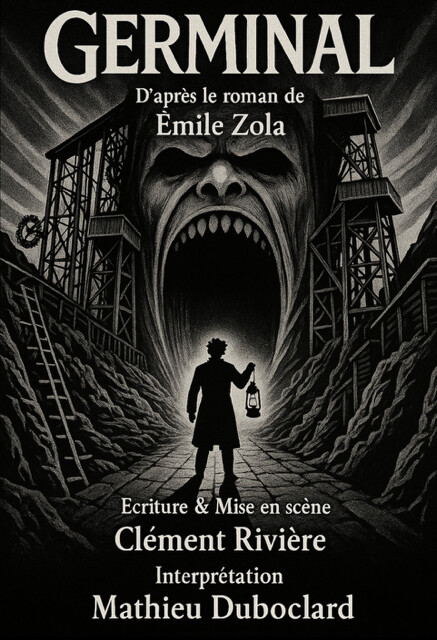 GERMINAL - D 'APRÉS LE ROMAN DE ÉMILE ZOLA - TOUT PUBLIC - A PARTIR DE 11 ANS - CIE SCANDO GERMINAL - D 'APRÉS LE ROMAN DE ÉMILE ZOLA - TOUT PUBLIC - A PARTIR DE 11 ANS - CIE SCANDO