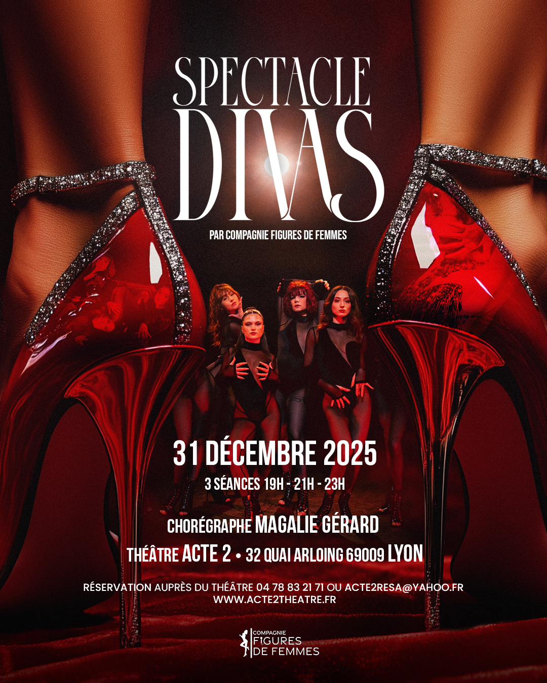  DIVAS - RÉVEILLON 31 DÉCEMBRE 2025 - CABARET - COMPAGNIE FIGURES DE FEMMES 